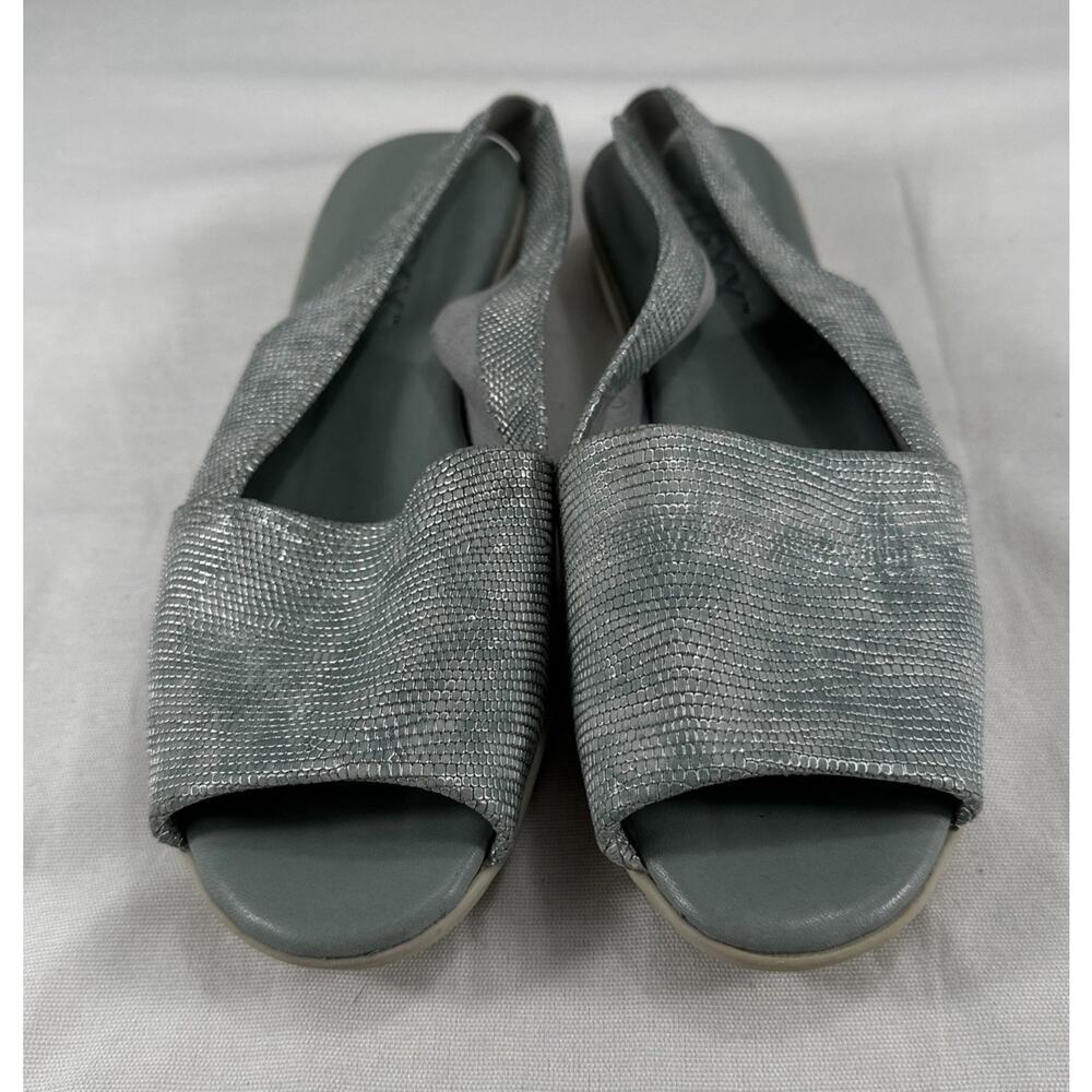 NEW - THE FLEXX Sea Foam Green LEATHER COMFORT SANDALS SZ. US. 9 EU 40.5 Preppy - Picture 2 of 8